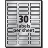 Avery Foil Mailing Labels, Inkjet Printers, 0.75 x 2.25, Silver, PK300 08986